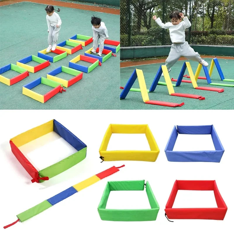 Children Fun Outdoor Games Jump Frame Drill Holes Toys