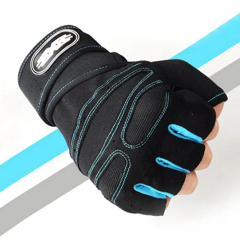 Body Building Half Finger Non-Slip Gloves Wrist Support Weightlifting Sports