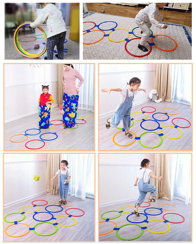 5PCS Kids Jumping Ring – Outdoor Sports Training & Educational Toy Set