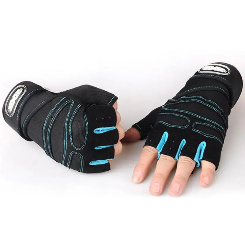 Body Building Half Finger Non-Slip Gloves Wrist Support Weightlifting Sports