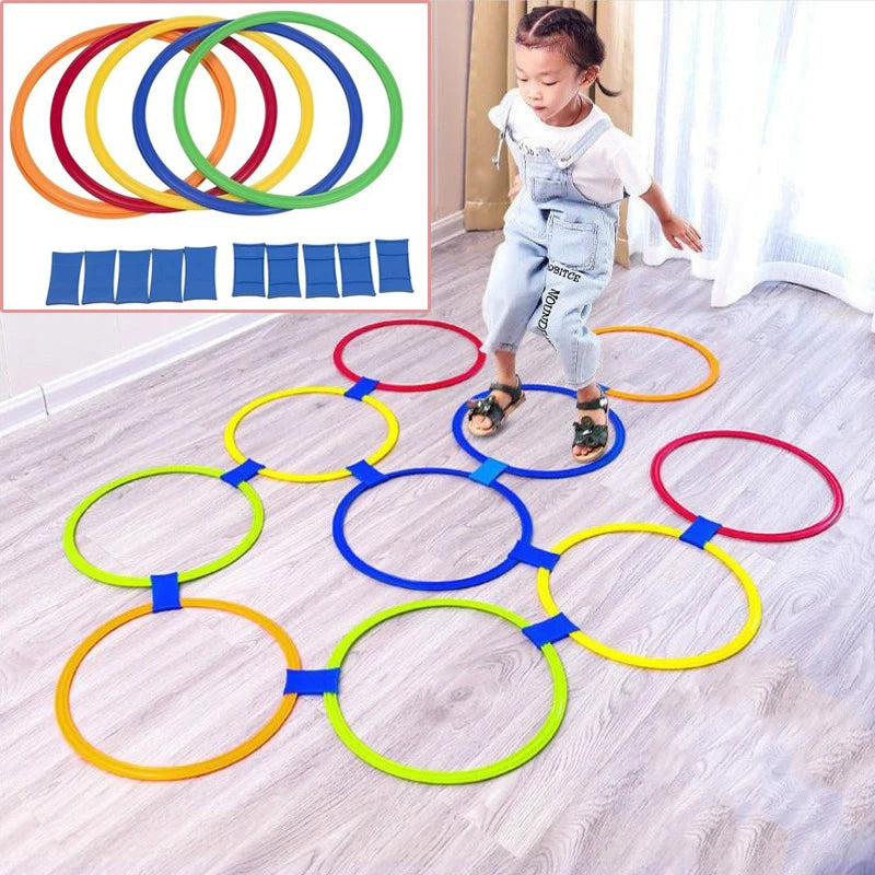 5PCS Kids Jumping Ring – Outdoor Sports Training & Educational Toy Set