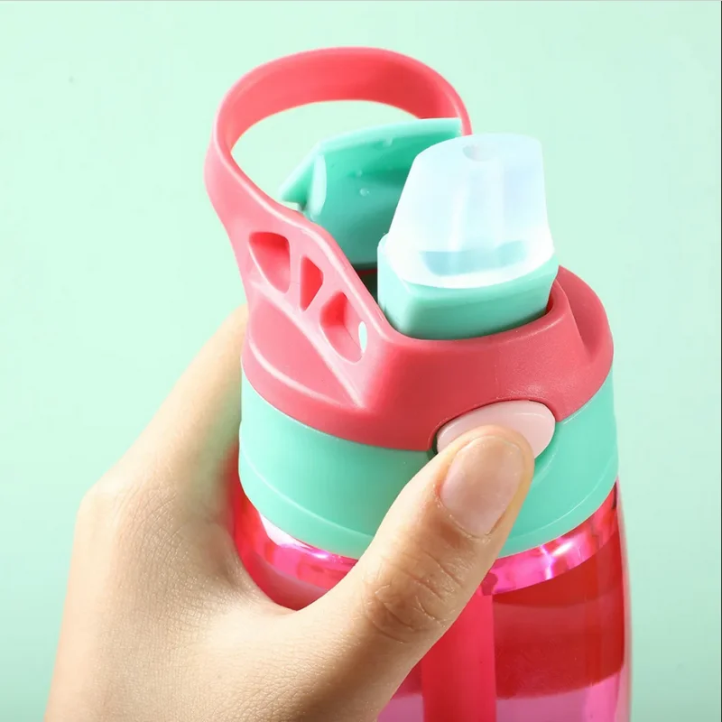 480ml Kids Water Bottle with Straw – Portable Sports & Travel Drink Cup