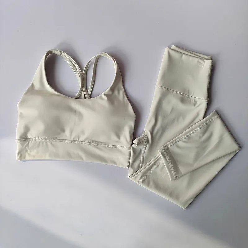 Women Breathable Yoga Set 2pcs Sport Suit Gym wear