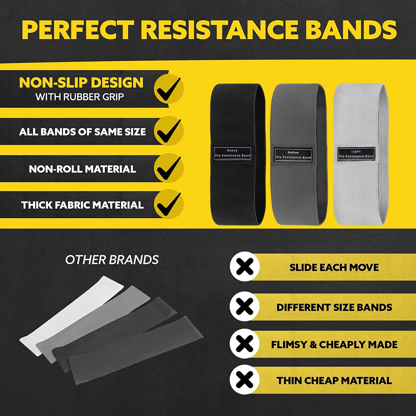 Fabric Resistance Booty Bands for Workouts